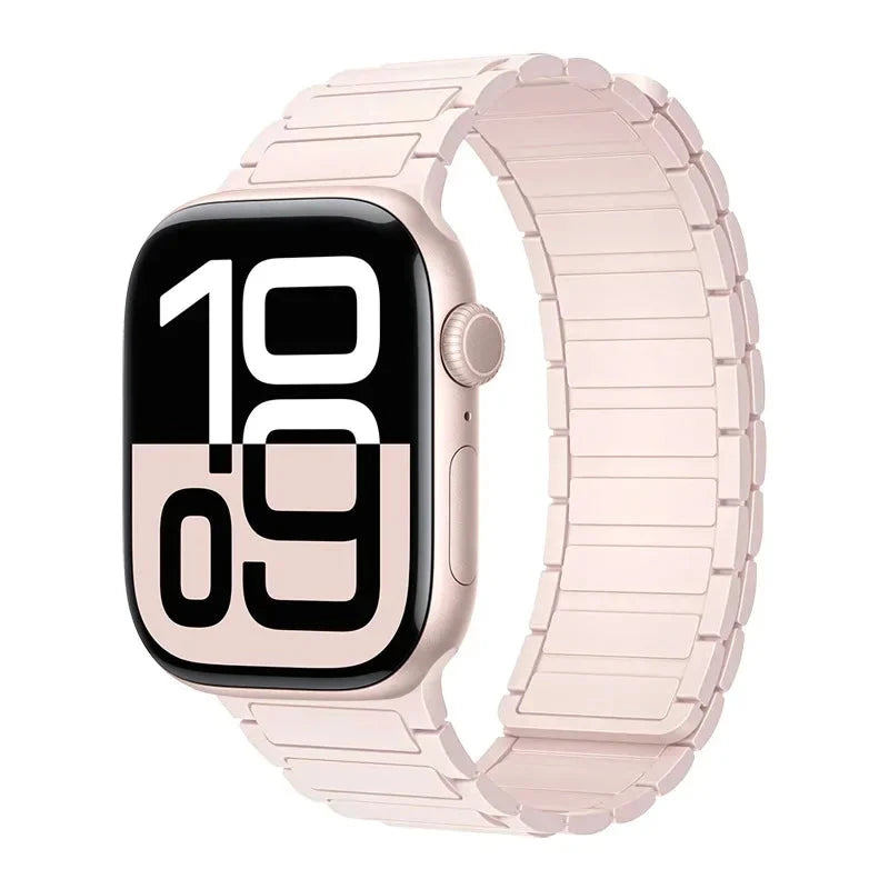 Magnetic Band for Apple Watch Ultra 2 49mm 46mm 42mm 45mm 44mm 40mm 41mm Silicone Strap IWatch Series 10 9 8 7 6 SE 5 4 Bracelet FennecProtect