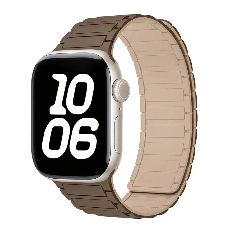 Bracelet à boucle magnétique pour Apple watch 49mm S10 46mm 42mm 40mm 41mm 44mm 45mm bracelet en Silicone pour lWatch série Ultra 2 9 8 7 6 5 43 FennecProtect