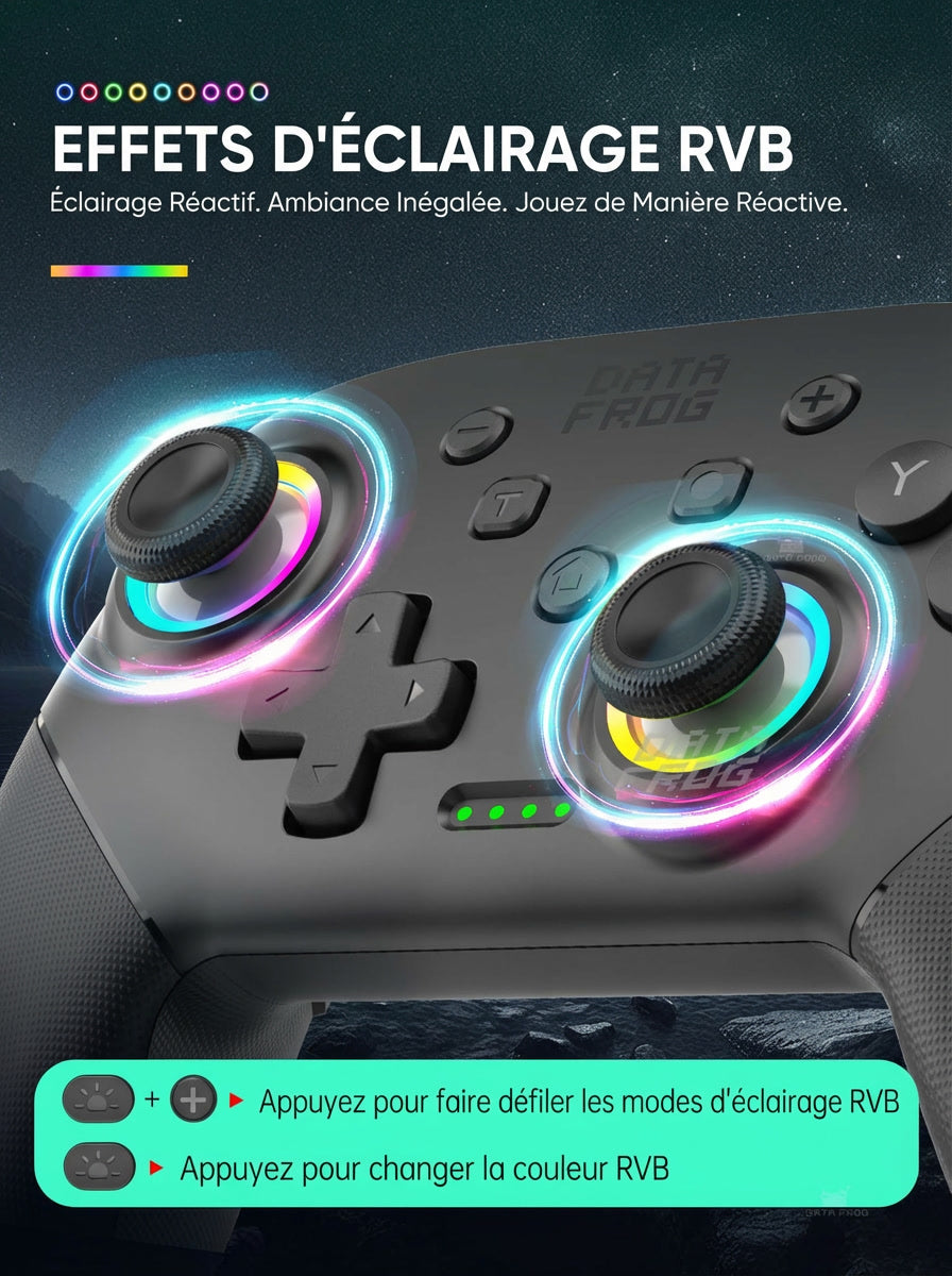 LOT 2 Manettes Switch 2 Pro Sans Fil| Joystick Programmable | Prêt pour la Nintendo Switch 2 SWITCH 2