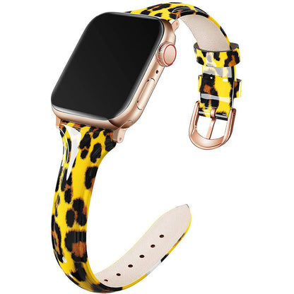 Compatible With , Suitable For  Watch 6se Strap Watch Small Waist Glossy Patent Leather Iwatch Leather Strap Switch2Console