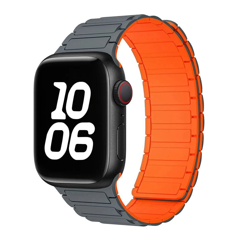 Bracelet à boucle magnétique pour Apple watch 49mm S10 46mm 42mm 40mm 41mm 44mm 45mm bracelet en Silicone pour lWatch série Ultra 2 9 8 7 6 5 43 FennecProtect