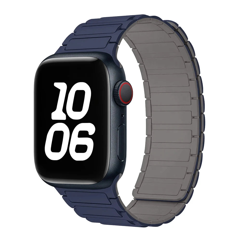 Bracelet à boucle magnétique pour Apple watch 49mm S10 46mm 42mm 40mm 41mm 44mm 45mm bracelet en Silicone pour lWatch série Ultra 2 9 8 7 6 5 43 FennecProtect