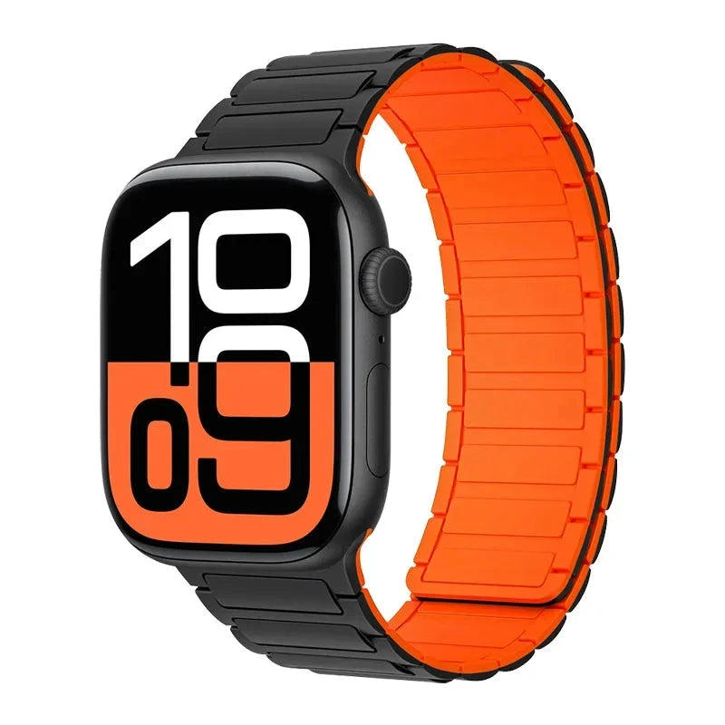 Magnetic Band for Apple Watch Ultra 2 49mm 46mm 42mm 45mm 44mm 40mm 41mm Silicone Strap IWatch Series 10 9 8 7 6 SE 5 4 Bracelet FennecProtect