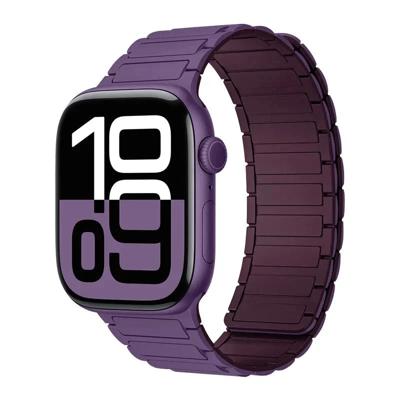 Magnetic Band for Apple Watch Ultra 2 49mm 46mm 42mm 45mm 44mm 40mm 41mm Silicone Strap IWatch Series 10 9 8 7 6 SE 5 4 Bracelet FennecProtect