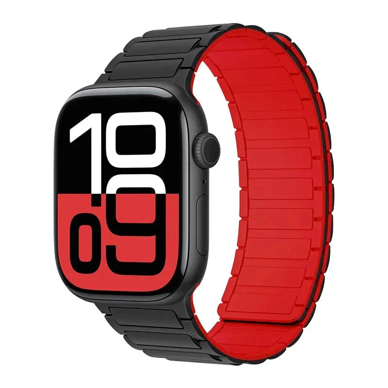 Magnetic Band for Apple Watch Ultra 2 49mm 46mm 42mm 45mm 44mm 40mm 41mm Silicone Strap IWatch Series 10 9 8 7 6 SE 5 4 Bracelet FennecProtect