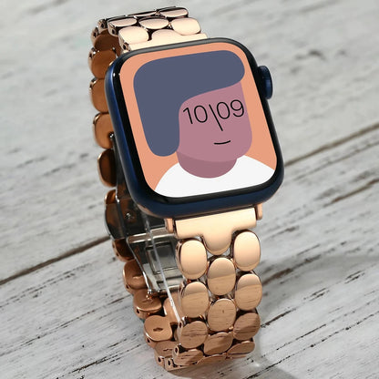 Bracelet en métal à trois perles pour Apple Watch Ultra 49MM, Design pour femmes, en acier inoxydable, pour IWatch 10 9 8 FennecProtect
