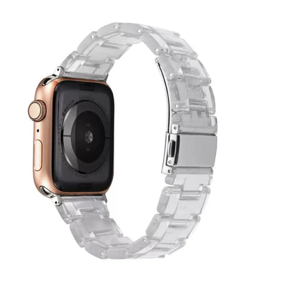 Bracelet de montre en résine pour apple watch 6 5 4 bandes 42mm 38mm ceinture correa transparente pour iwatch série 6 5 4 3/2 bracelet 44mm 40mm FennecProtect
