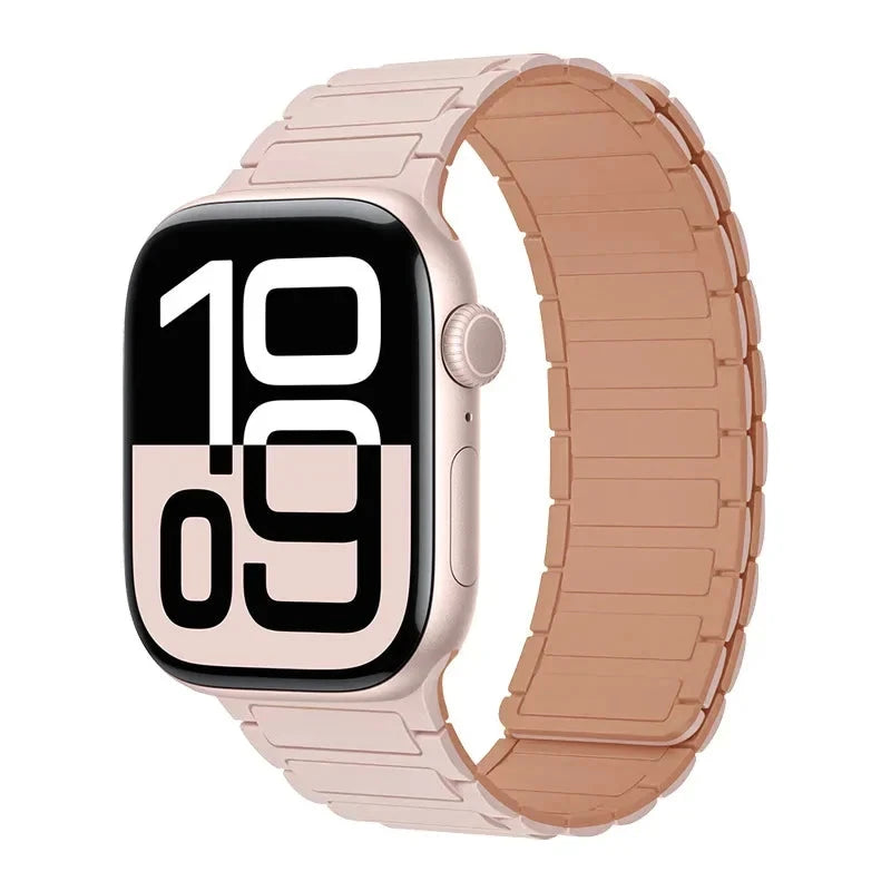 Magnetic Band for Apple Watch Ultra 2 49mm 46mm 42mm 45mm 44mm 40mm 41mm Silicone Strap IWatch Series 10 9 8 7 6 SE 5 4 Bracelet FennecProtect