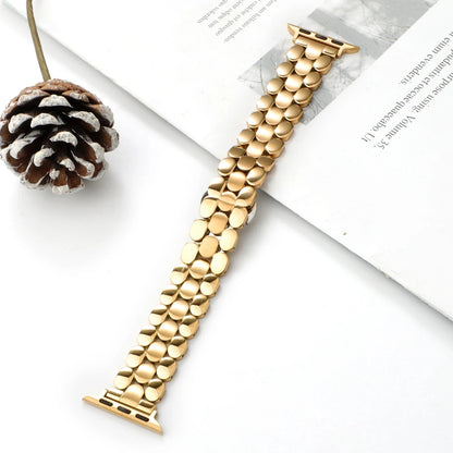 Bracelet en métal à trois perles pour Apple Watch Ultra 49MM, Design pour femmes, en acier inoxydable, pour IWatch 10 9 8 FennecProtect