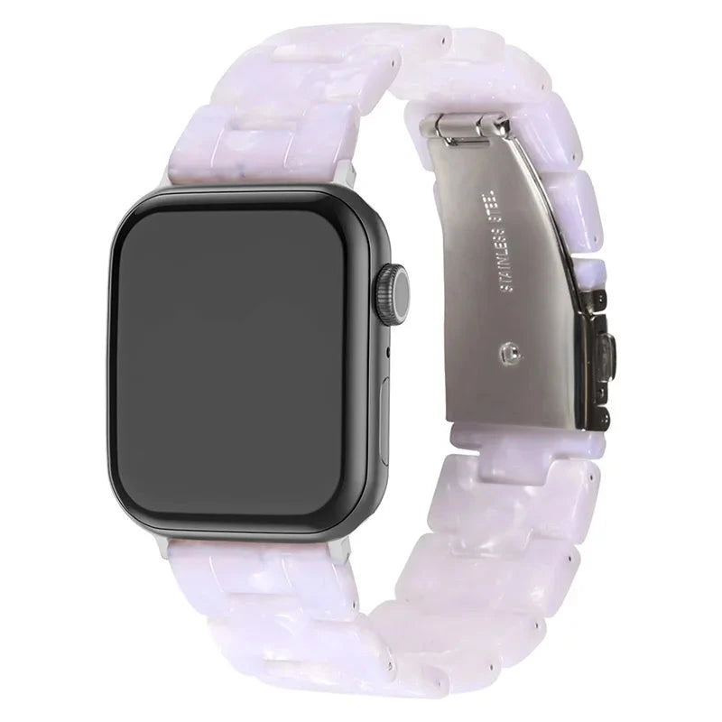 Bracelet de montre en résine pour apple watch 6 5 4 bandes 42mm 38mm ceinture correa transparente pour iwatch série 6 5 4 3/2 bracelet 44mm 40mm FennecProtect