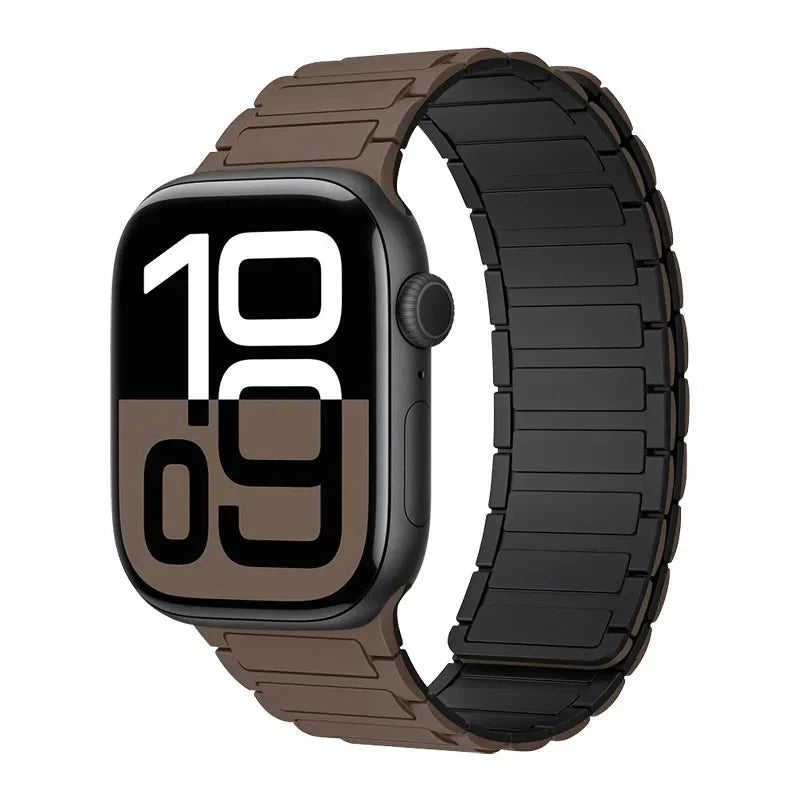 Magnetic Band for Apple Watch Ultra 2 49mm 46mm 42mm 45mm 44mm 40mm 41mm Silicone Strap IWatch Series 10 9 8 7 6 SE 5 4 Bracelet FennecProtect