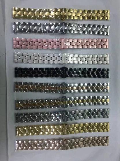 Bracelet en métal à trois perles pour Apple Watch Ultra 49MM, Design pour femmes, en acier inoxydable, pour IWatch 10 9 8 FennecProtect