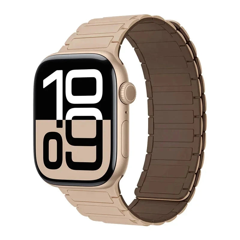 Magnetic Band for Apple Watch Ultra 2 49mm 46mm 42mm 45mm 44mm 40mm 41mm Silicone Strap IWatch Series 10 9 8 7 6 SE 5 4 Bracelet FennecProtect