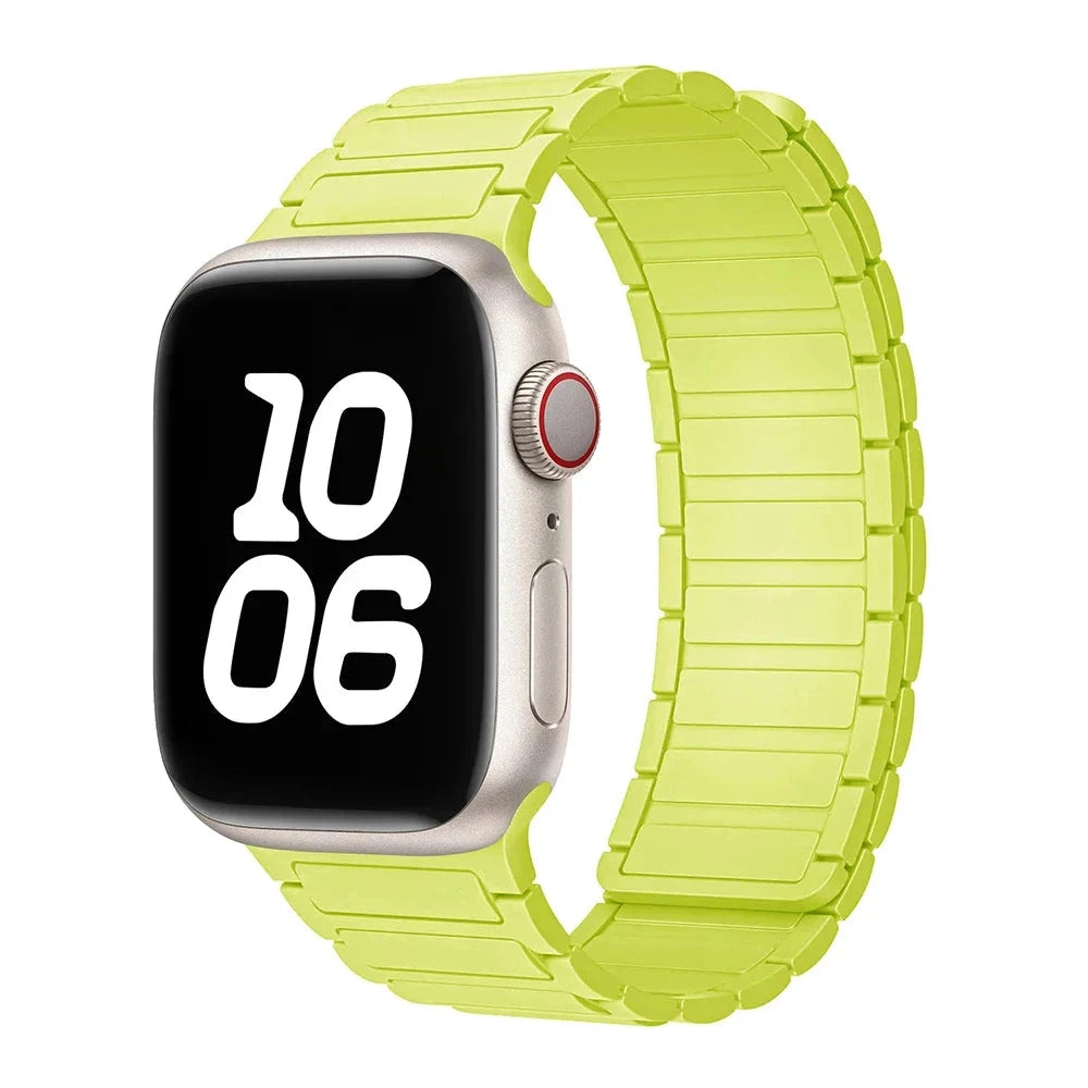 Bracelet à boucle magnétique pour Apple watch 49mm S10 46mm 42mm 40mm 41mm 44mm 45mm bracelet en Silicone pour lWatch série Ultra 2 9 8 7 6 5 43 FennecProtect