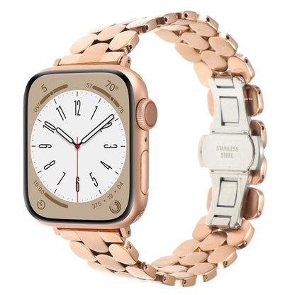 Bracelet en métal à trois perles pour Apple Watch Ultra 49MM, Design pour femmes, en acier inoxydable, pour IWatch 10 9 8 FennecProtect