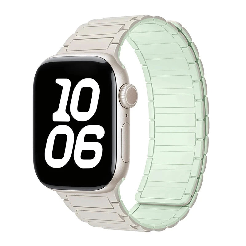 Bracelet à boucle magnétique pour Apple watch 49mm S10 46mm 42mm 40mm 41mm 44mm 45mm bracelet en Silicone pour lWatch série Ultra 2 9 8 7 6 5 43 FennecProtect