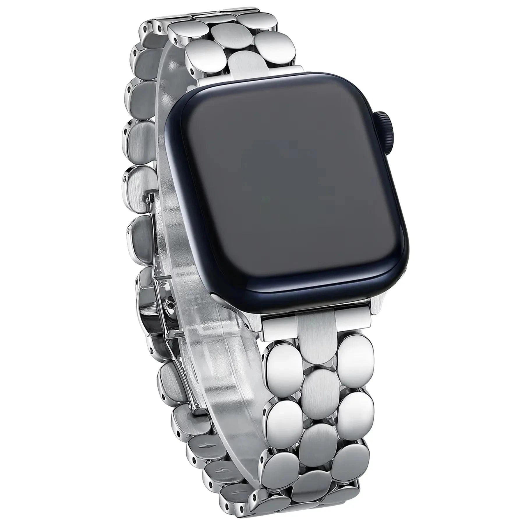 Bracelet en métal à trois perles pour Apple Watch Ultra 49MM, Design pour femmes, en acier inoxydable, pour IWatch 10 9 8 FennecProtect