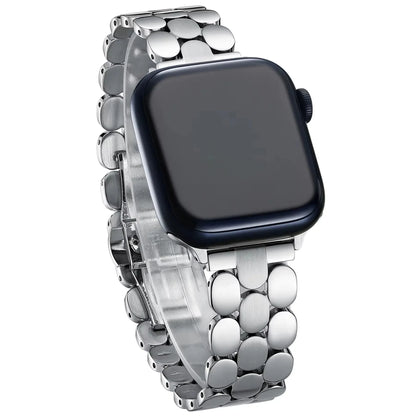 Bracelet en métal à trois perles pour Apple Watch Ultra 49MM, Design pour femmes, en acier inoxydable, pour IWatch 10 9 8 FennecProtect