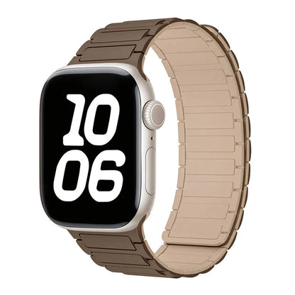 Bracelet à boucle magnétique pour Apple watch 49mm S10 46mm 42mm 40mm 41mm 44mm 45mm bracelet en Silicone pour lWatch série Ultra 2 9 8 7 6 5 43 FennecProtect