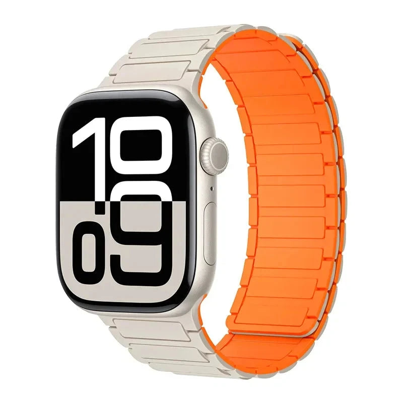 Magnetic Band for Apple Watch Ultra 2 49mm 46mm 42mm 45mm 44mm 40mm 41mm Silicone Strap IWatch Series 10 9 8 7 6 SE 5 4 Bracelet FennecProtect
