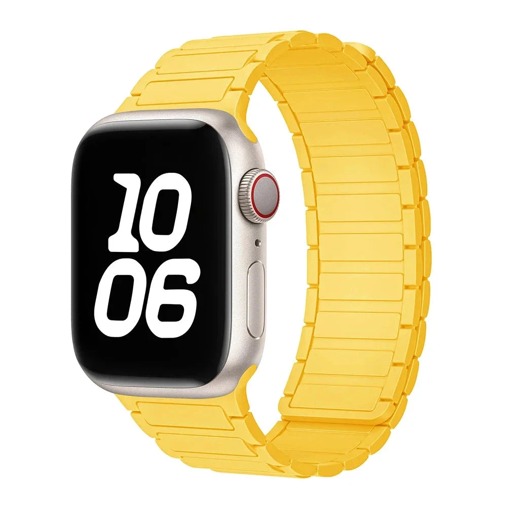 Bracelet à boucle magnétique pour Apple watch 49mm S10 46mm 42mm 40mm 41mm 44mm 45mm bracelet en Silicone pour lWatch série Ultra 2 9 8 7 6 5 43 FennecProtect