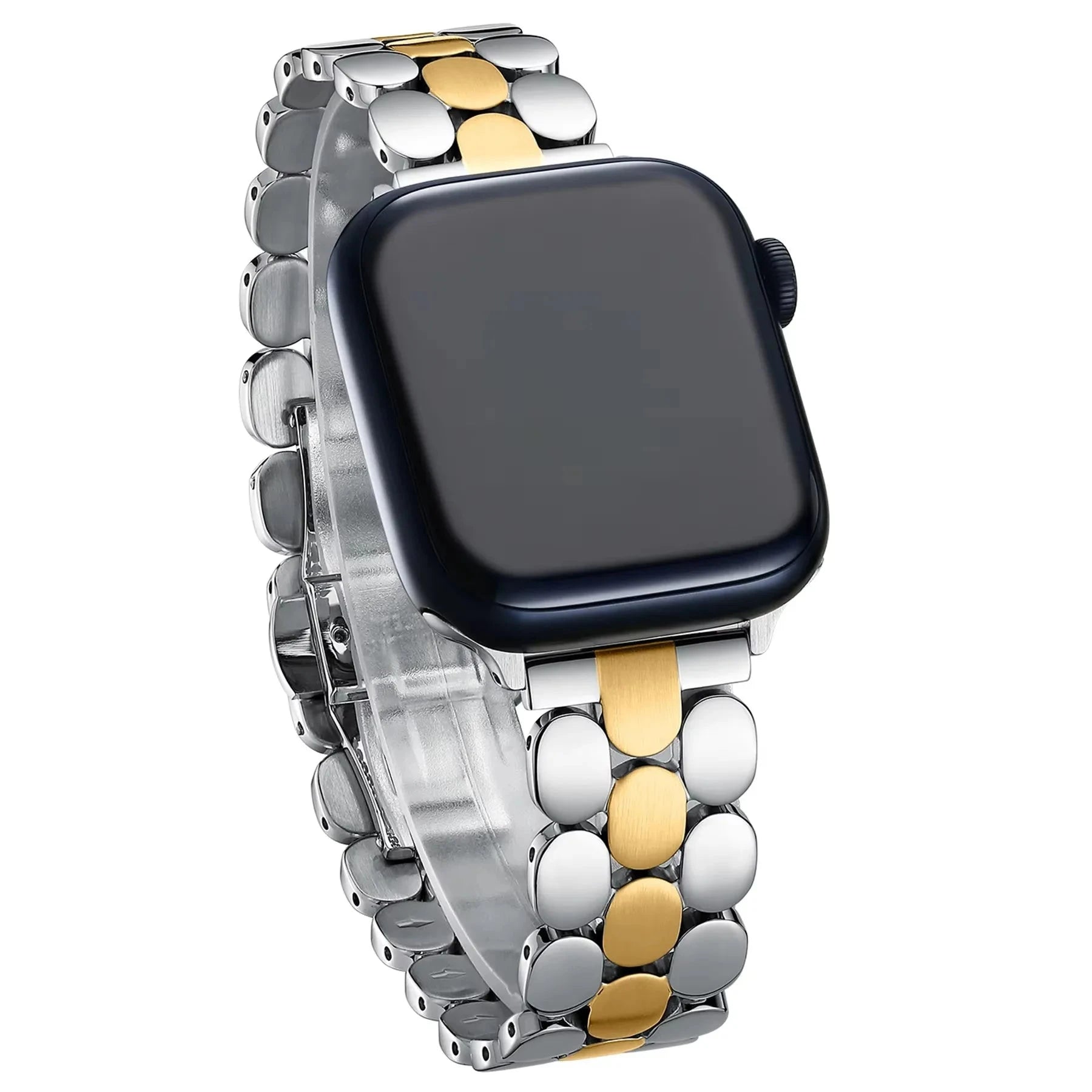 Bracelet en métal à trois perles pour Apple Watch Ultra 49MM, Design pour femmes, en acier inoxydable, pour IWatch 10 9 8 FennecProtect
