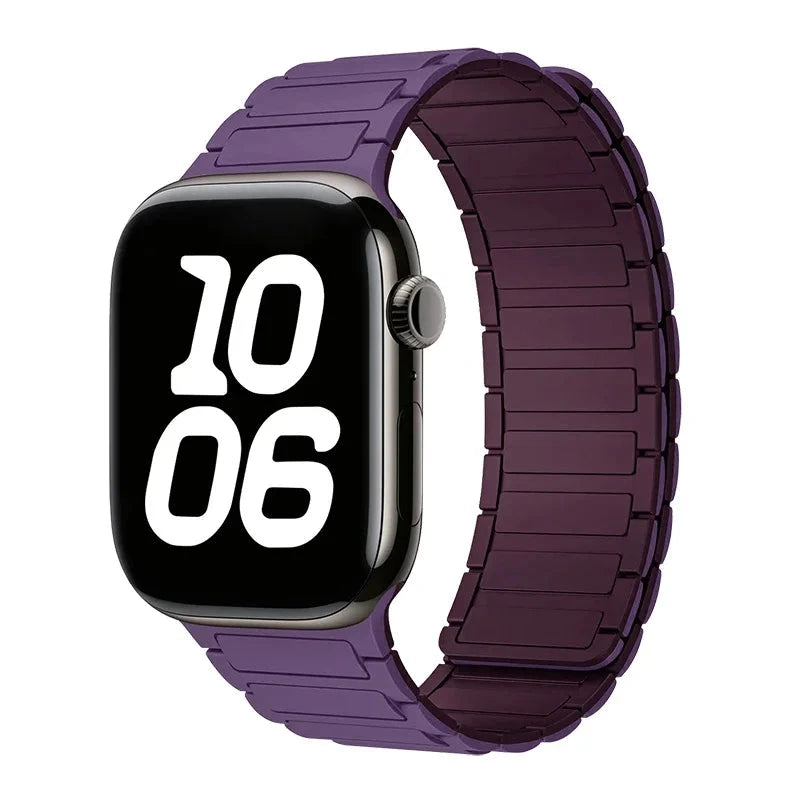 Bracelet à boucle magnétique pour Apple watch 49mm S10 46mm 42mm 40mm 41mm 44mm 45mm bracelet en Silicone pour lWatch série Ultra 2 9 8 7 6 5 43 FennecProtect
