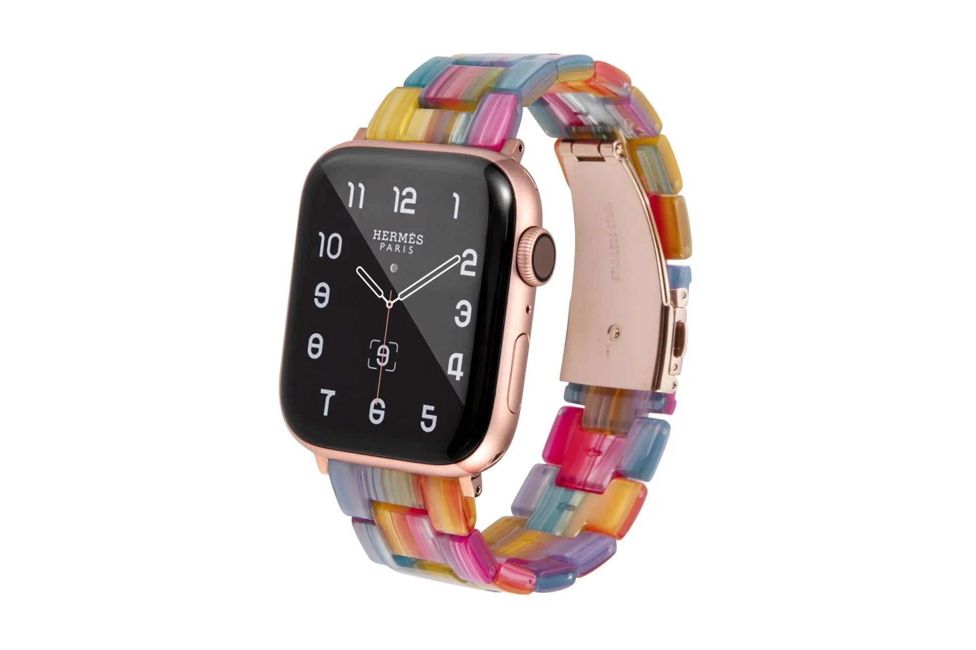 Bracelet de montre en résine pour apple watch 6 5 4 bandes 42mm 38mm ceinture correa transparente pour iwatch série 6 5 4 3/2 bracelet 44mm 40mm FennecProtect