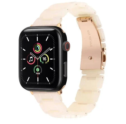 Bracelet de montre en résine pour apple watch 6 5 4 bandes 42mm 38mm ceinture correa transparente pour iwatch série 6 5 4 3/2 bracelet 44mm 40mm FennecProtect