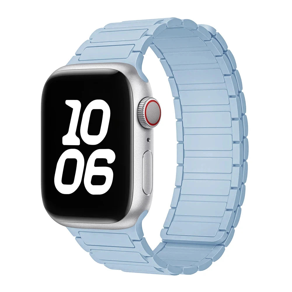 Bracelet à boucle magnétique pour Apple watch 49mm S10 46mm 42mm 40mm 41mm 44mm 45mm bracelet en Silicone pour lWatch série Ultra 2 9 8 7 6 5 43 FennecProtect