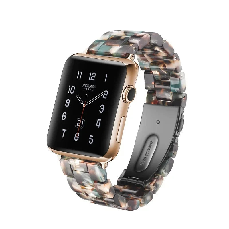 Bracelet de montre en résine pour apple watch 6 5 4 bandes 42mm 38mm ceinture correa transparente pour iwatch série 6 5 4 3/2 bracelet 44mm 40mm FennecProtect