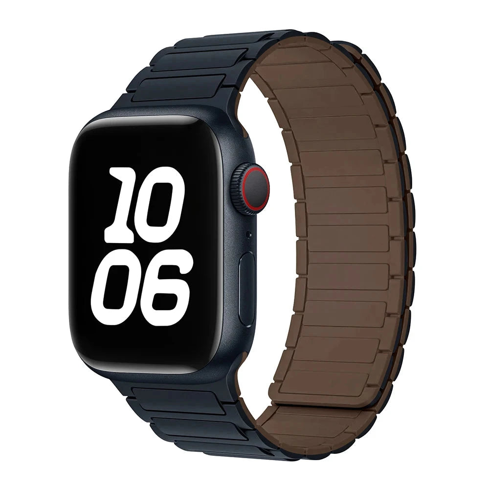Bracelet à boucle magnétique pour Apple watch 49mm S10 46mm 42mm 40mm 41mm 44mm 45mm bracelet en Silicone pour lWatch série Ultra 2 9 8 7 6 5 43 FennecProtect
