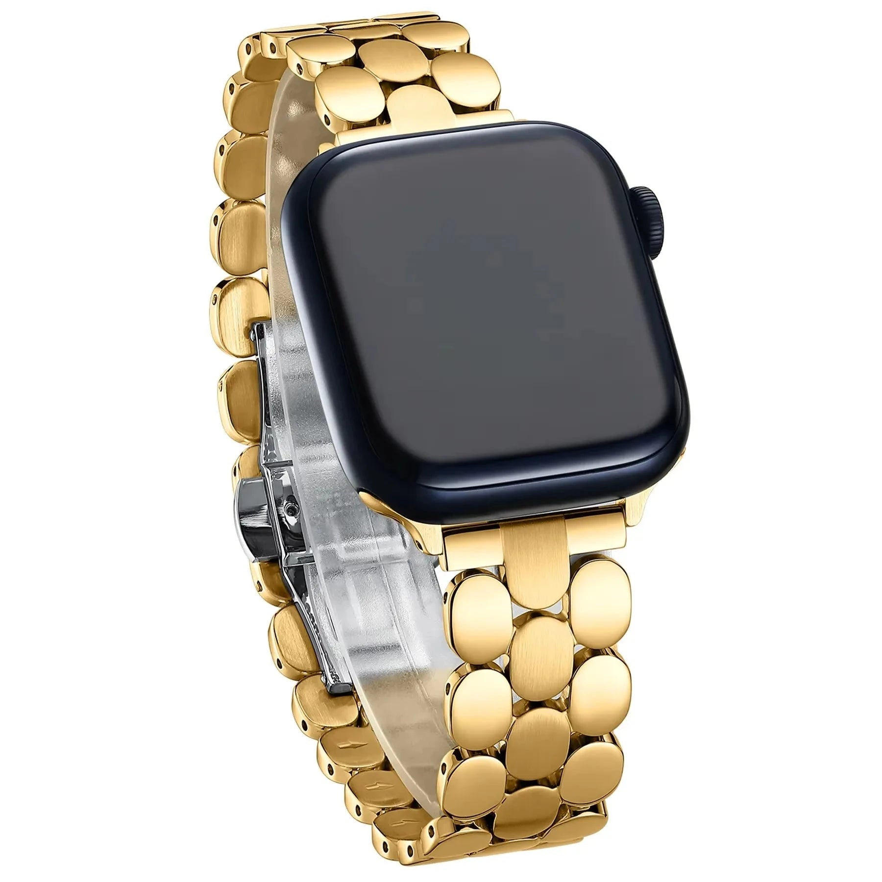 Bracelet en métal à trois perles pour Apple Watch Ultra 49MM, Design pour femmes, en acier inoxydable, pour IWatch 10 9 8 FennecProtect