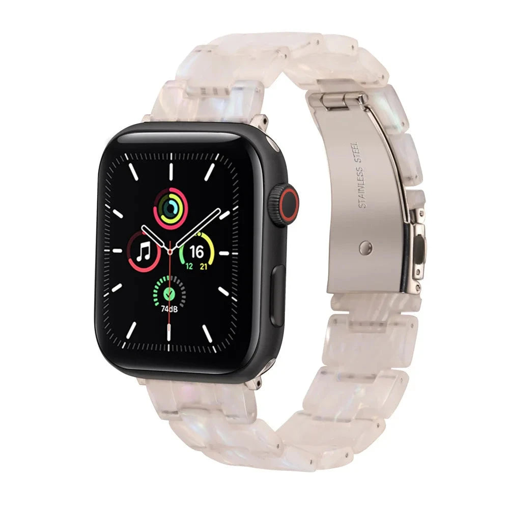 Bracelet de montre en résine pour apple watch 6 5 4 bandes 42mm 38mm ceinture correa transparente pour iwatch série 6 5 4 3/2 bracelet 44mm 40mm FennecProtect