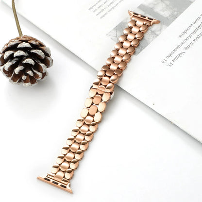 Bracelet en métal à trois perles pour Apple Watch Ultra 49MM, Design pour femmes, en acier inoxydable, pour IWatch 10 9 8 FennecProtect