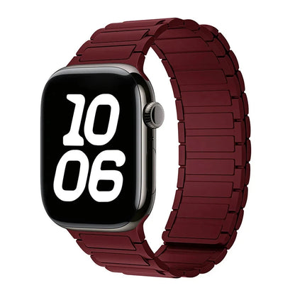 Bracelet à boucle magnétique pour Apple watch 49mm S10 46mm 42mm 40mm 41mm 44mm 45mm bracelet en Silicone pour lWatch série Ultra 2 9 8 7 6 5 43 FennecProtect