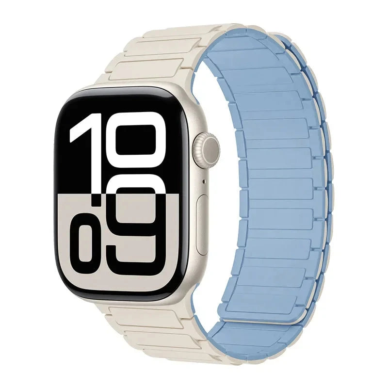 Magnetic Band for Apple Watch Ultra 2 49mm 46mm 42mm 45mm 44mm 40mm 41mm Silicone Strap IWatch Series 10 9 8 7 6 SE 5 4 Bracelet FennecProtect