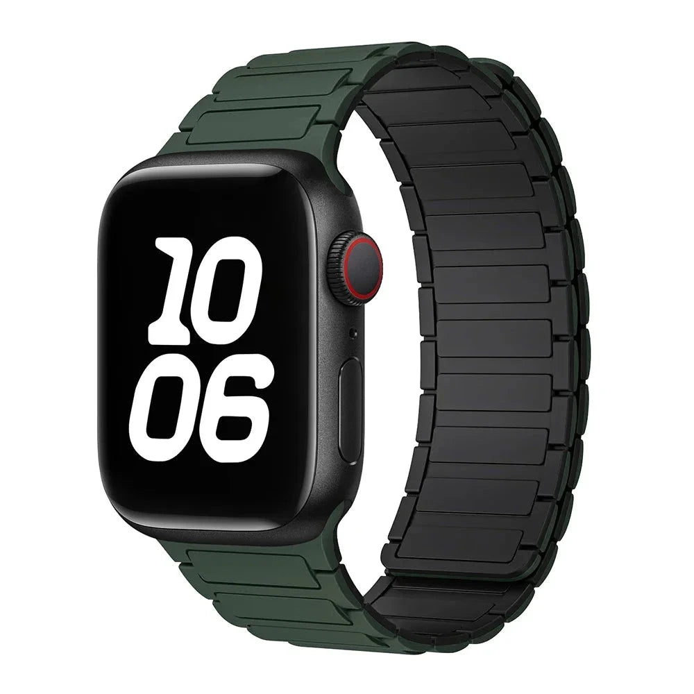 Bracelet à boucle magnétique pour Apple watch 49mm S10 46mm 42mm 40mm 41mm 44mm 45mm bracelet en Silicone pour lWatch série Ultra 2 9 8 7 6 5 43 FennecProtect