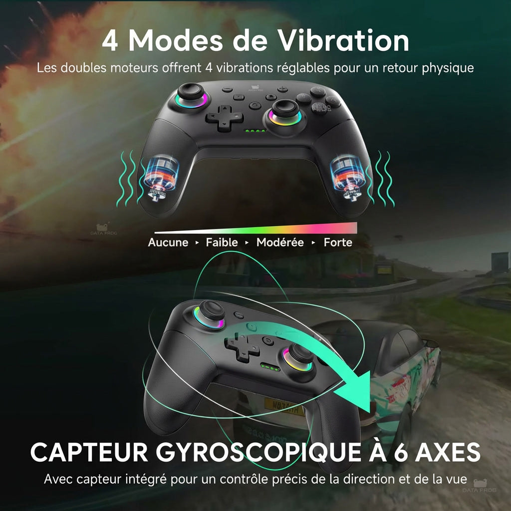 Manette Switch 2 Pro Sans Fil| Joystick Programmable | Prêt pour la Nintendo Switch 2 FennecProtect